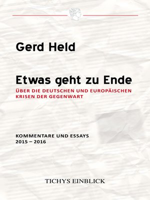 cover image of Etwas geht zu Ende